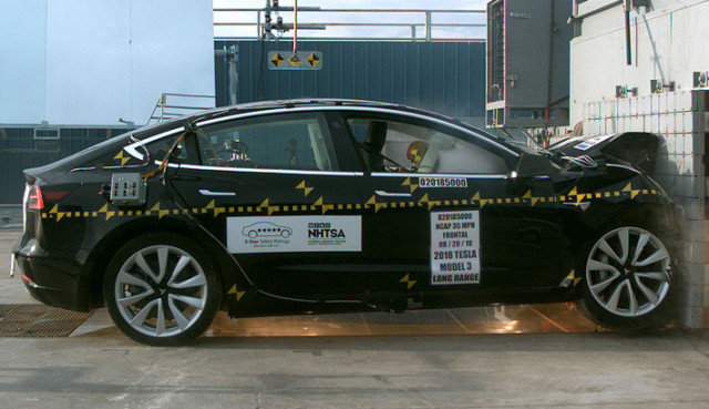 Tesla Model 3 NHTSA test