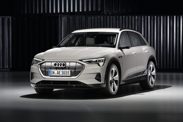 2019 Audi e-tron quattro, in European trim, at San Francisco launch event