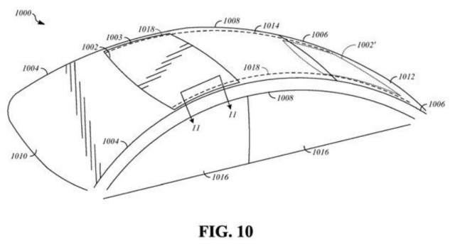 Apple patent for non-linear sunroof