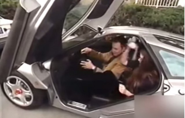 Elon Musk in his McLaren F1, 1999