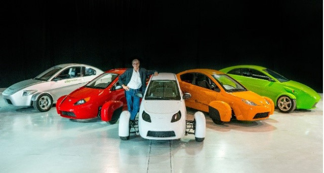 Paul Elio with 5 successive prototype Elios