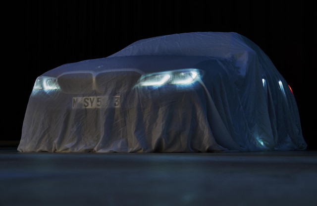 Teaser for 2019 BMW 3-Series debuting at 2018 Paris auto show