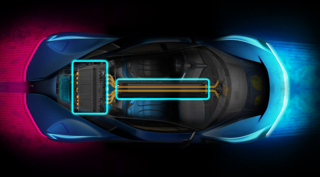 Teaser for Pininfarina PF0 electric hypercar debuting at 2019 Geneva auto show