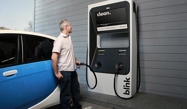 Blink EV charging point at IKEA store