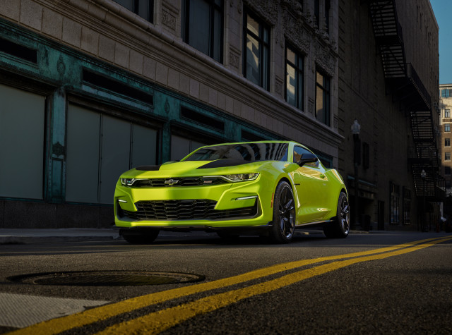 2019 Chevrolet Camaro SEMA show car in Shock color