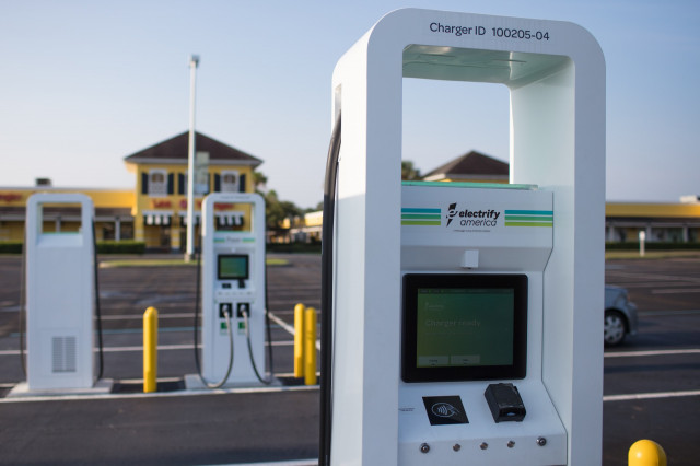 Electrify America DC fast chargers in Gulfport, Mississippi
