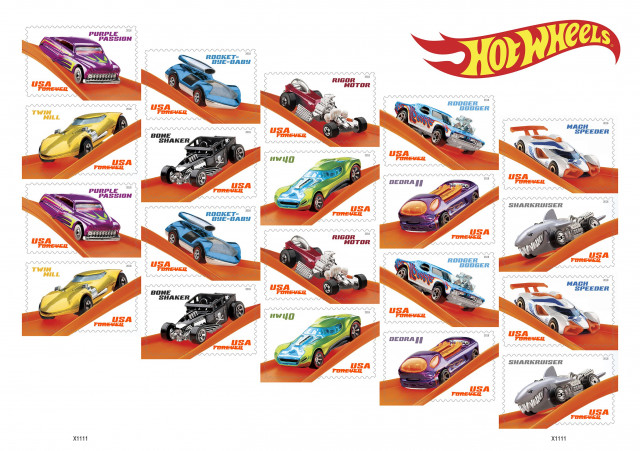 Hot Wheels 50th Anniversary Stamps