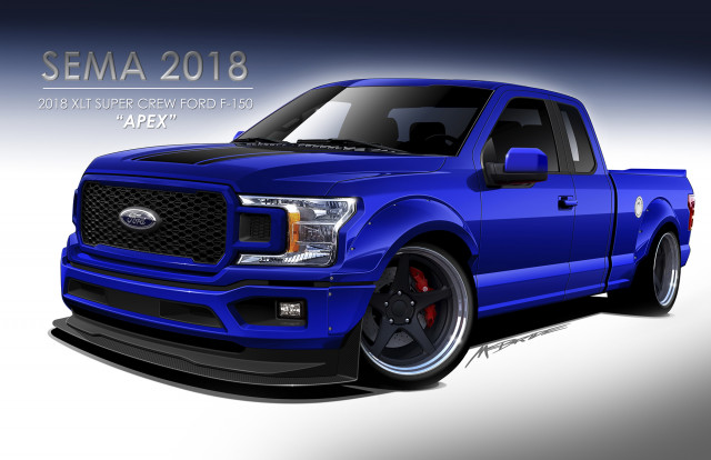 Kurt Busch and ZB Custom Ford F-150 for SEMA