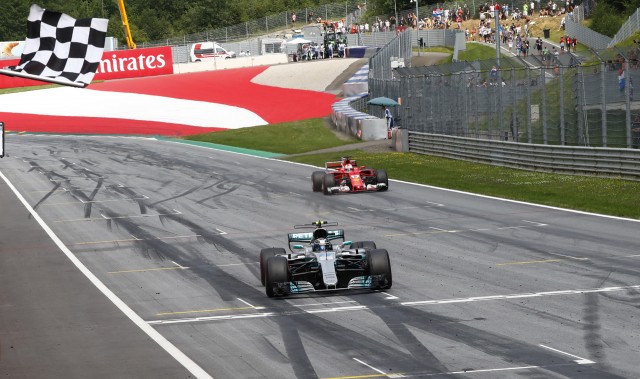 Mercedes AMG’s Valtteri Bottas at the 2017 Formula One Austrian Grand Prix