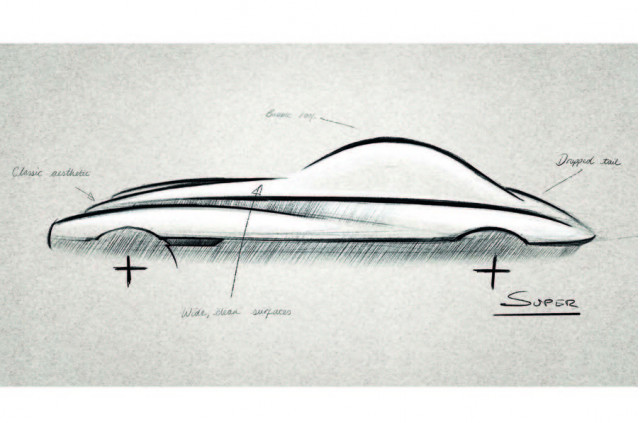 Sketch for potential Morgan sports car due in mid-2020s