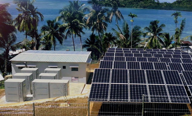 NantEnergy batteries with solar array