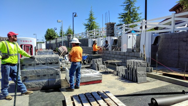 Expansion of Tesla Supercharger site in Rocklin, California [photo: George Parrott]