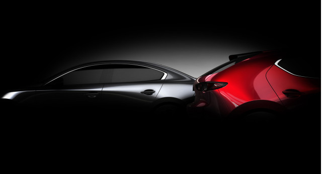 Teaser for next-gen Mazda 3 debuting at 2018 Los Angeles auto show