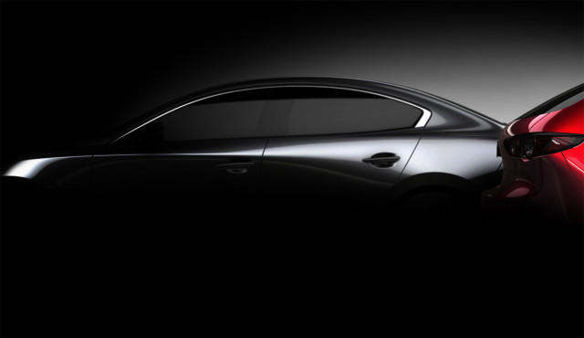 Teaser for next-gen Mazda 3 debuting at 2018 Los Angeles auto show