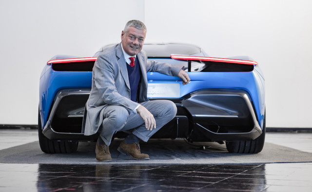Teaser for Pininfarina PF0 electric hypercar debuting at 2019 Geneva auto show