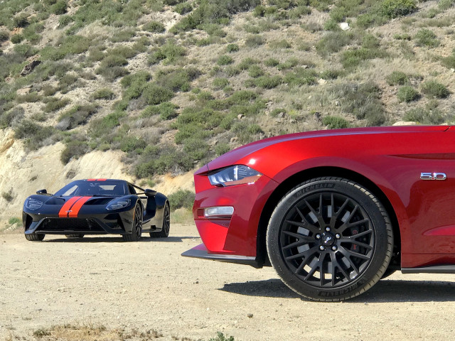 2018 Ford Mustang GT and 2018 Ford GT