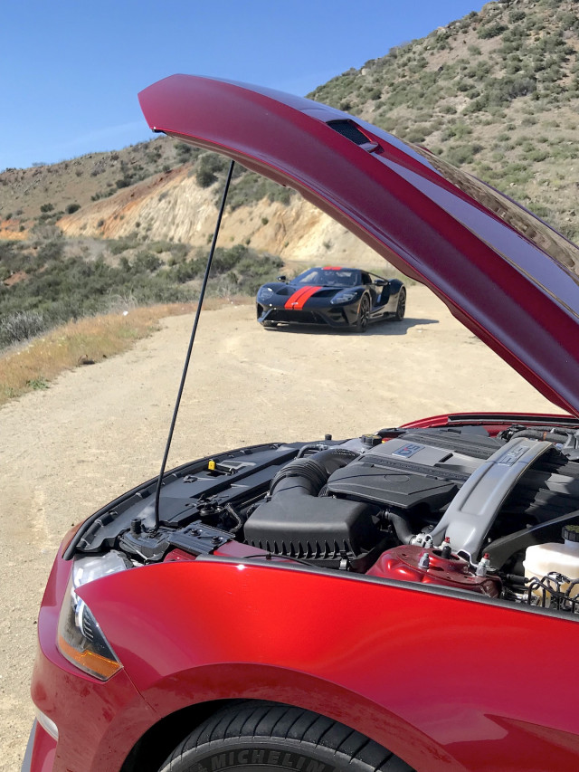 2018 Ford Mustang GT and 2019 Ford GT