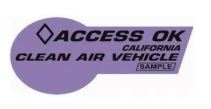 California purple carpool sticker