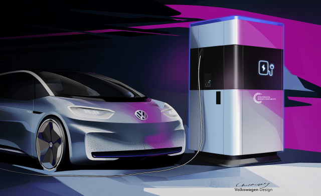 Volkswagen mobile fast-charger system