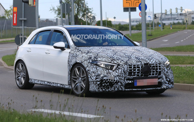 2020 Mercedes-AMG A45 hatchback spy shots - Image via S. Baldauf/SB-Medien
