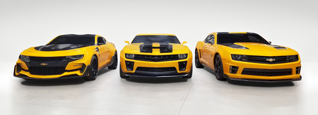 Bumblebee Chevrolet Camaros from Transformers film series
