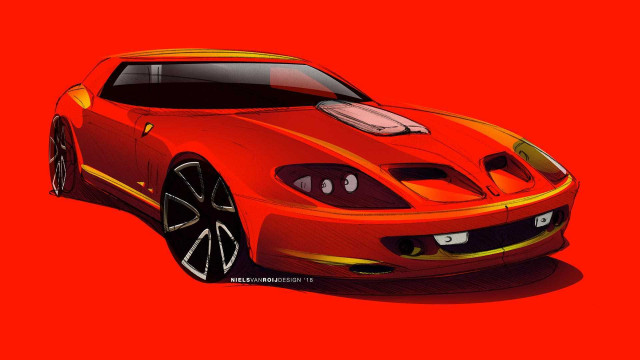 Niels van Roij Design Ferrari 550 Maranello-based Breadvan homage model