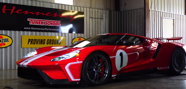 2018 Ford GT Heritage Edition on the dyno