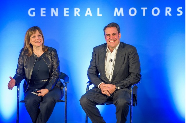 General Motors CEO Mary Barra and GM Executive Vice President Mark Reuss