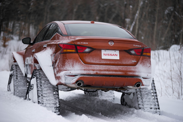 Nissan Altima-te AWD sedan with tracks Nissan Altima-te AWD sedan with tracks
