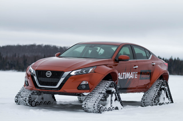 Nissan Altima-te AWD sedan with tracks