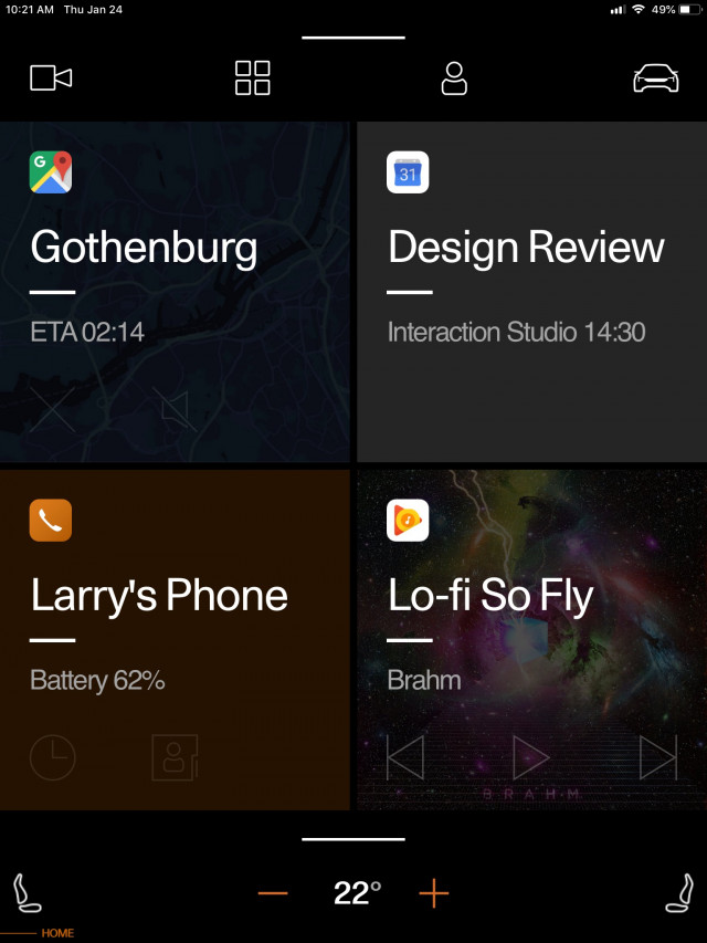 Polestar 2 Android-based infotainment system teaser image
