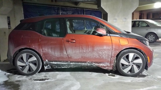 2014 BMW i3 electric car during winter [photo: owner Chris Neff]
