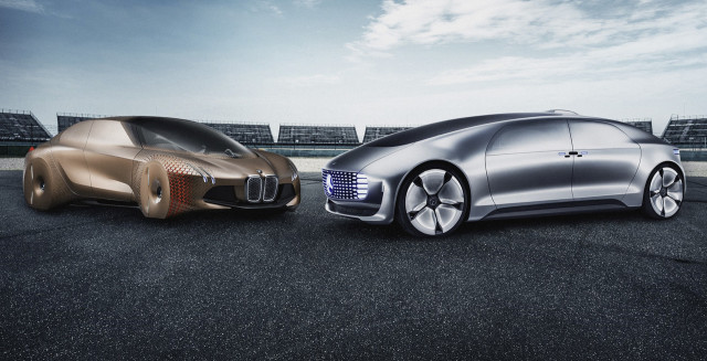BMW and Mercedes-Benz self-driving car concepts BMW and Mercedes-Benz self-driving car concepts