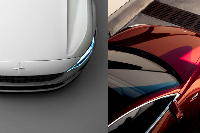 Tesla Model 3 vs. Polestar 2 above Tesla Model 3 vs. Polestar 2 above
