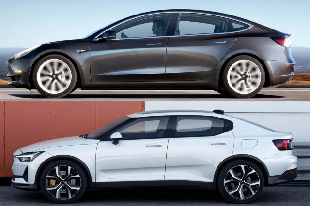 Tesla Model 3 vs. Polestar 2