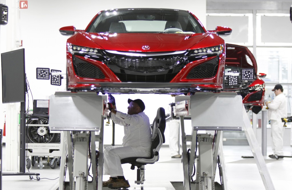 2017 Acura NSX production at the Performance Manufacturing Center in Marysville, Ohio