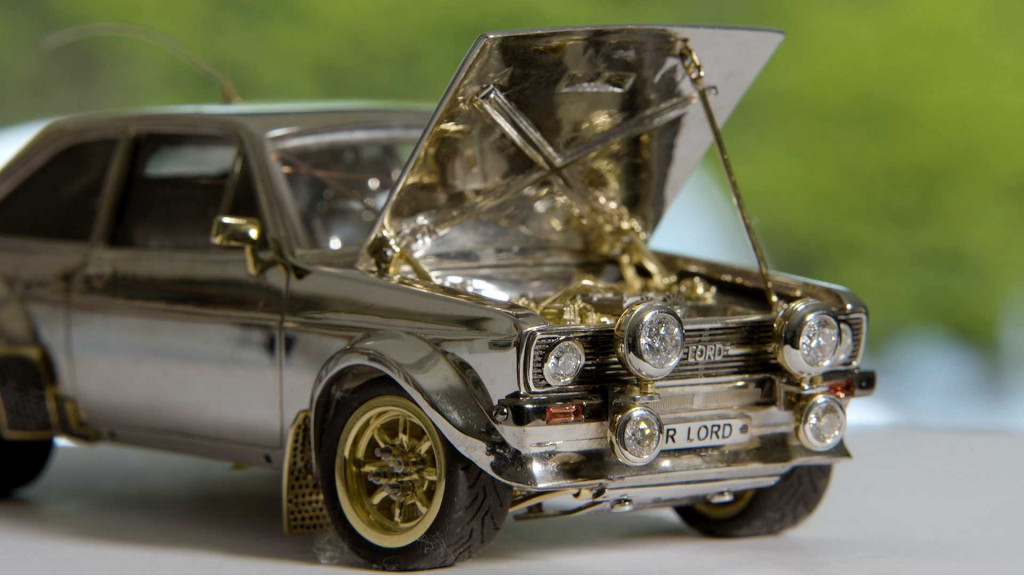 Ford Escort scale model made from precious materials Ford Escort scale model made from precious materials