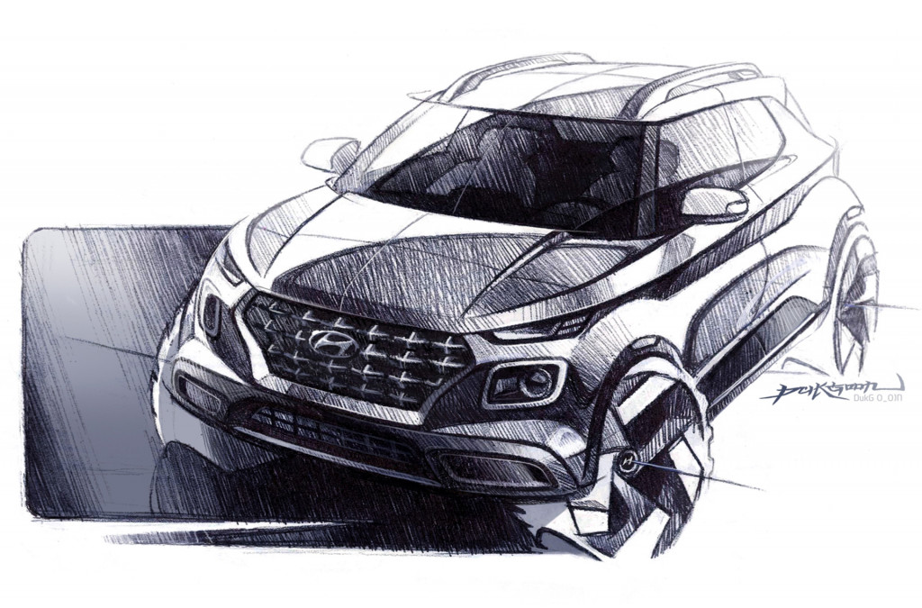 Teaser for 2020 Hyundai Venue debuting at 2019 New York auto show Teaser for 2020 Hyundai Venue debuting at 2019 New York auto show