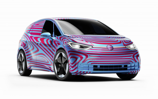 Teaser for 2020 Volkswagen ID 3 debuting at 2019 Frankfurt auto show