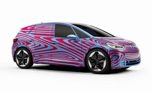 Teaser for 2020 Volkswagen ID 3 debuting at 2019 Frankfurt auto show