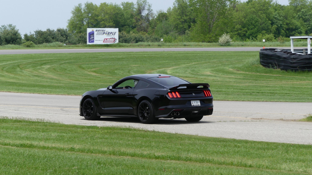 2019 Ford Mustang Shelby GT350 Gingerman Raceway track day, photo courtesy of James Fontaine