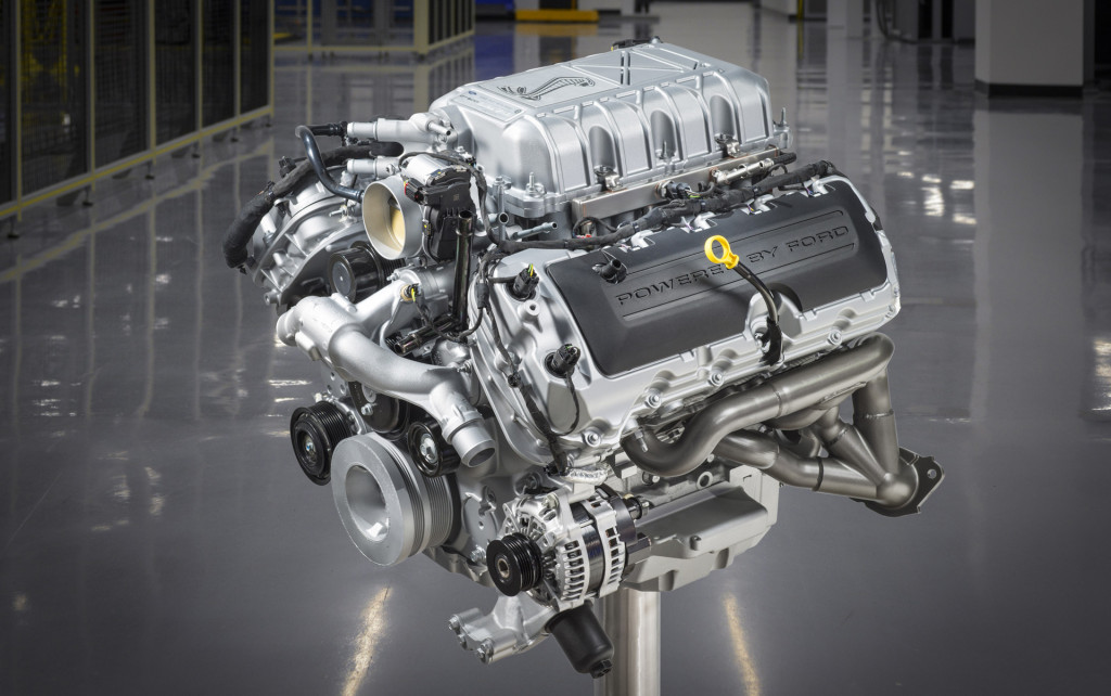 2020 Ford Mustang Shelby GT500's 5.2-liter supercharged V-8 2020 Ford Mustang Shelby GT500's 5.2-liter supercharged V-8