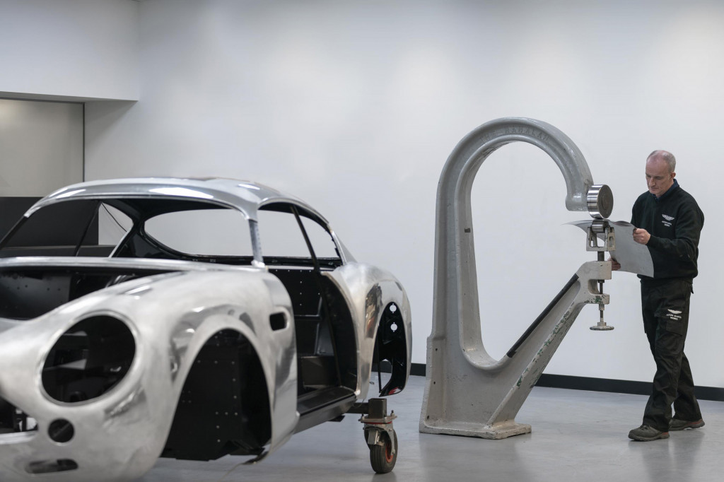 Production of bodies for Aston Martin DB4 GT Zagato continuation models - April 2019