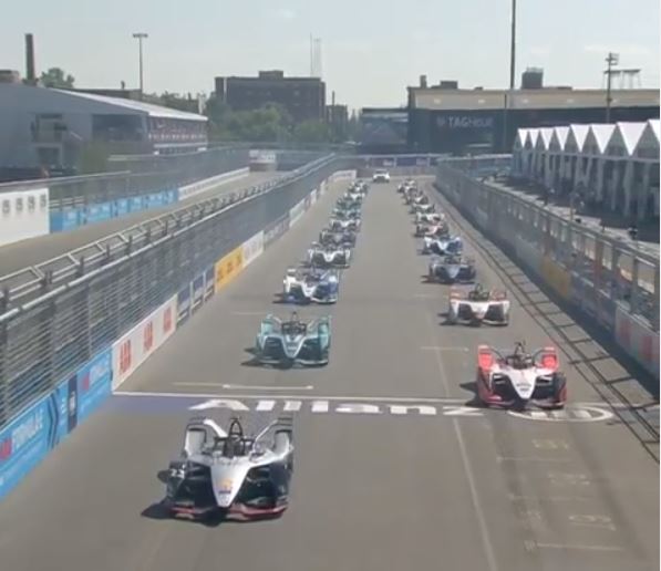 2019 Formula E New York eGrand Prix start grid (CREDIT: Formula E Instagram video)