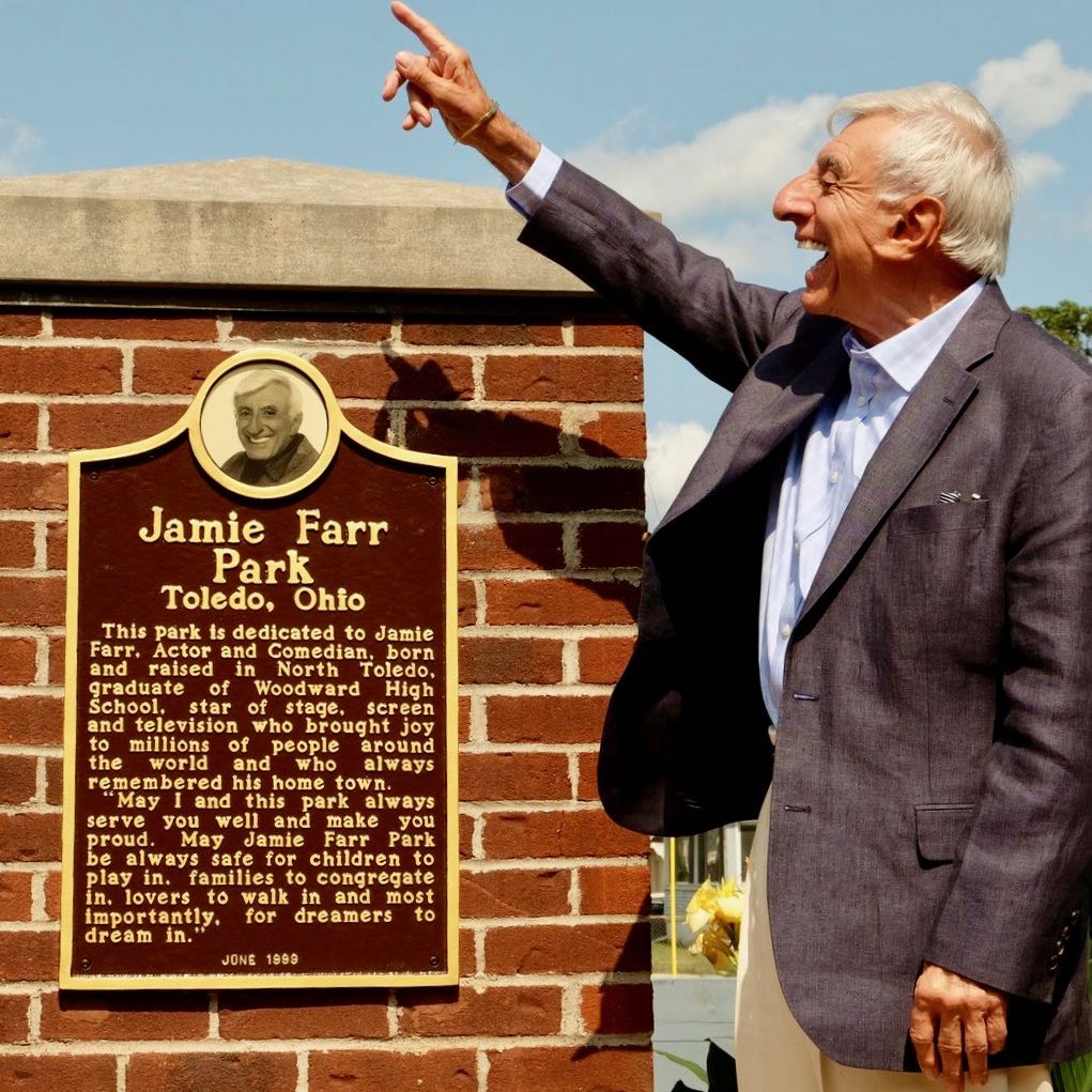 Jamie Farr Park dedication; courtesy Jamie Farr Jamie Farr Park dedication; courtesy Jamie Farr