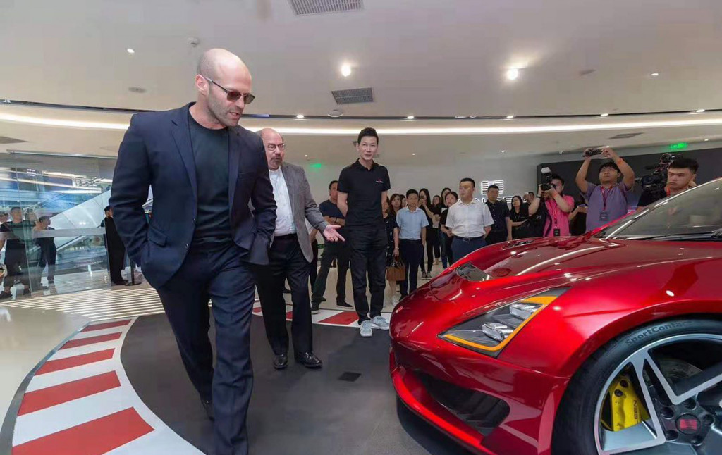 Jason Statham at Saleen launch in China