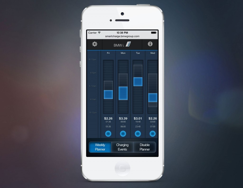 BMW Smart Charging App for i3 and i8