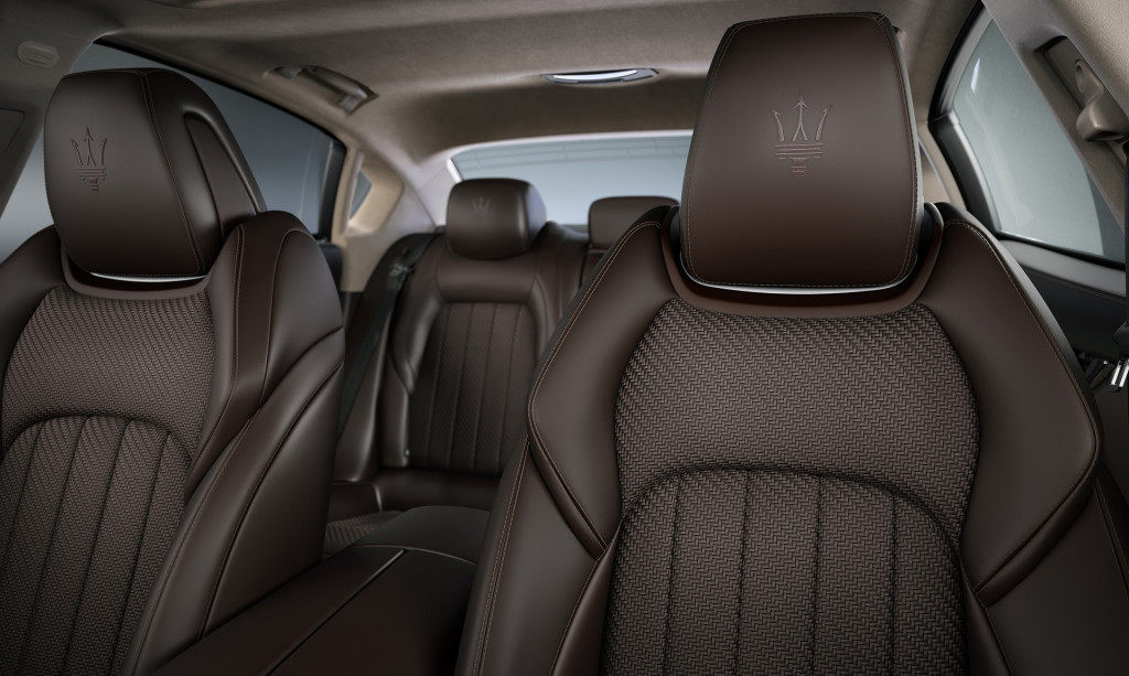 2020 Maserati Quattroporte with Zegna Pelletessuta woven leather interior
