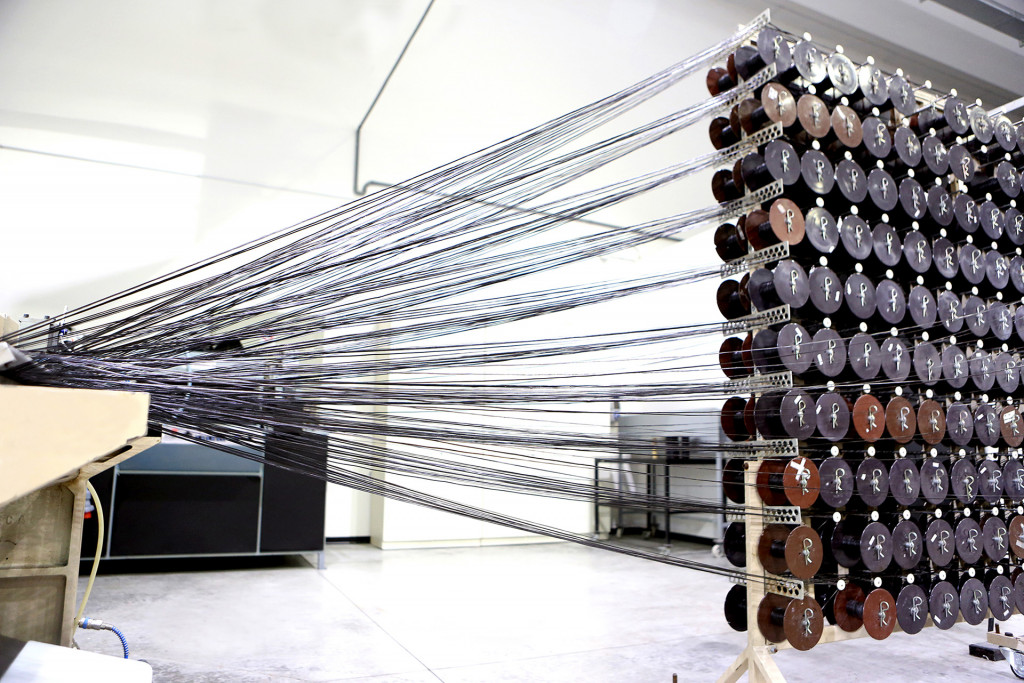 Zegna Pelletessuta woven leather production