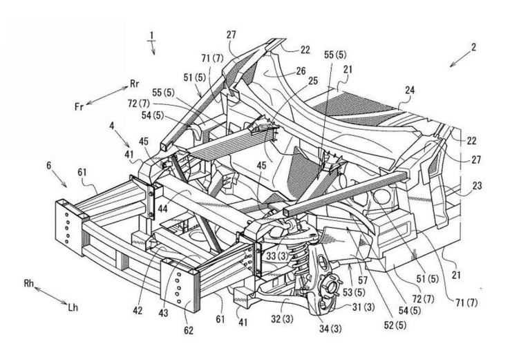 Mazda rear-wheel drive patent filing Mazda rear-wheel drive patent